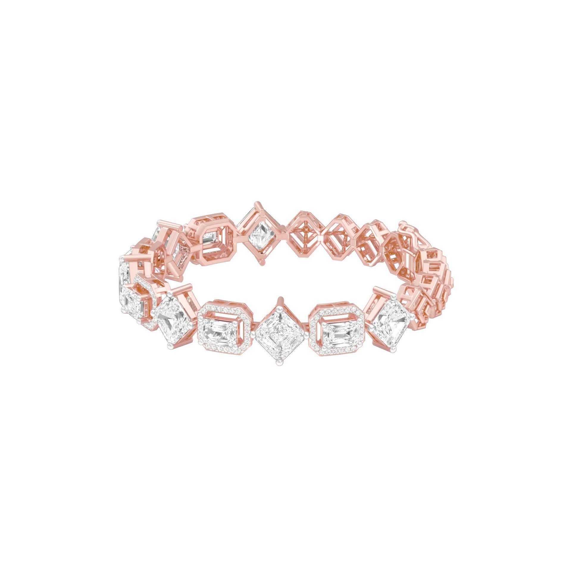 Luxe Loop Diamond Tennis Bracelet 18 KT / Rose Gold