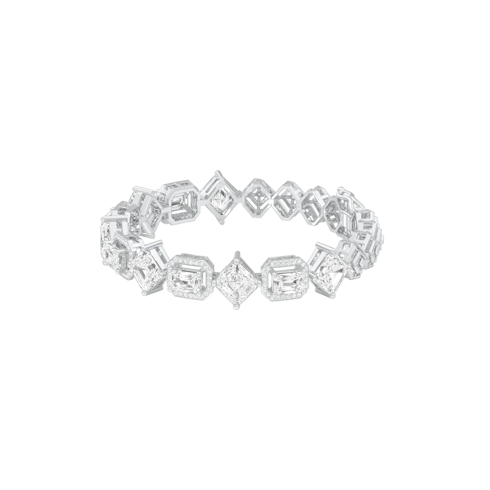 Luxe Loop Diamond Tennis Bracelet 18 KT / White Gold