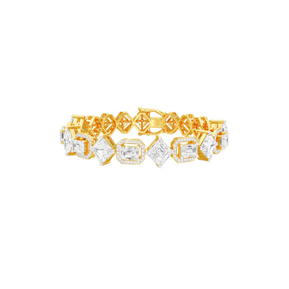 Luxe Loop Diamond Tennis Bracelet 18 KT / Yellow Gold