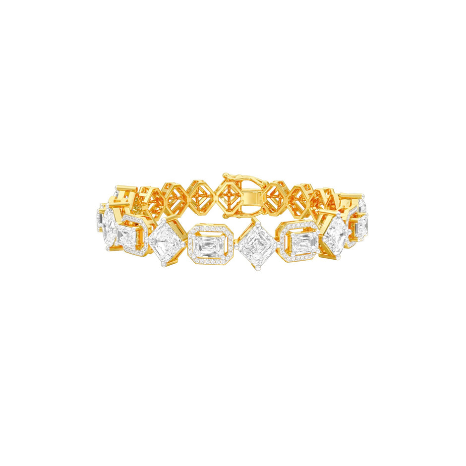 Luxe Loop Diamond Tennis Bracelet 18 KT / Yellow Gold