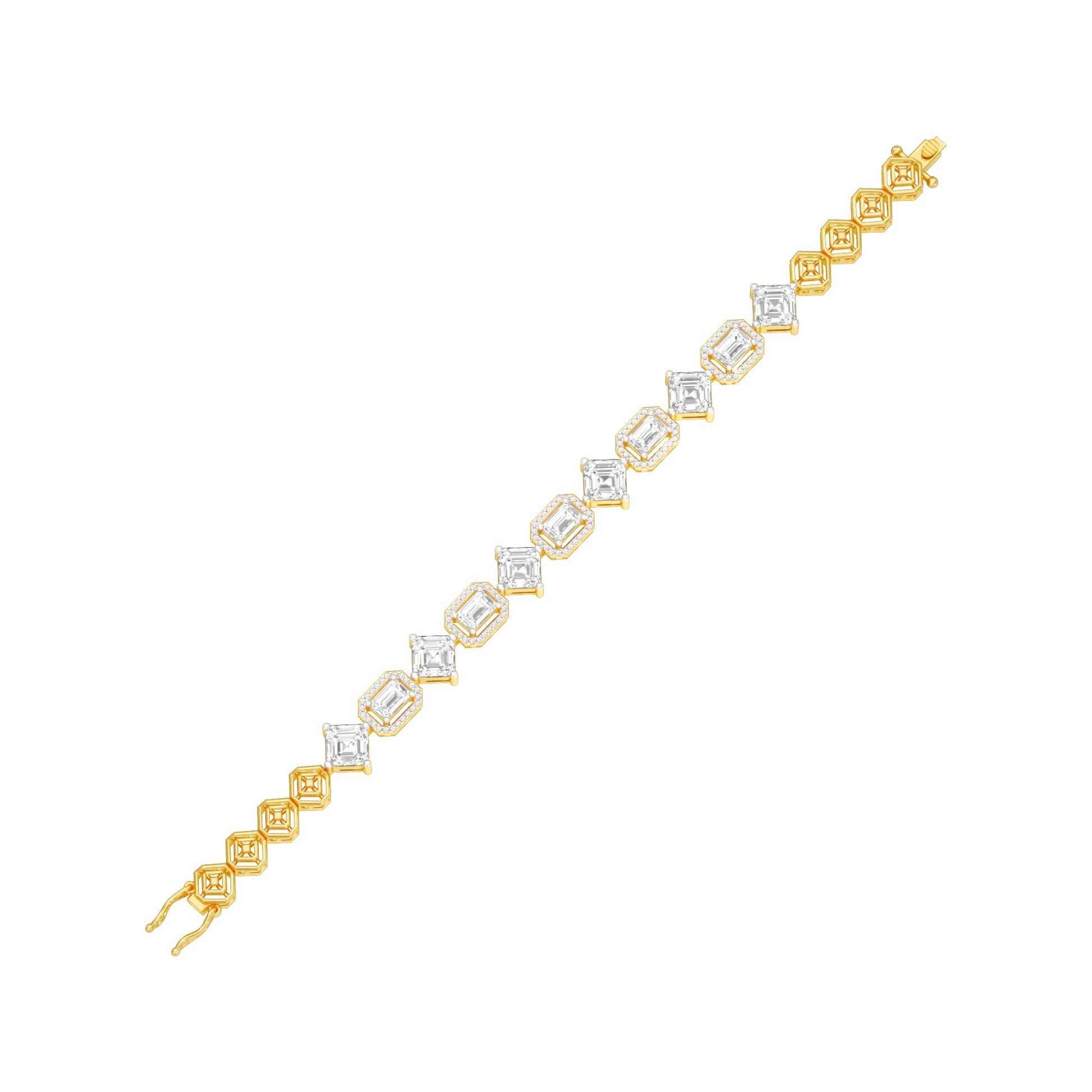 Luxe Loop Diamond Tennis Bracelet 18 KT / Yellow Gold