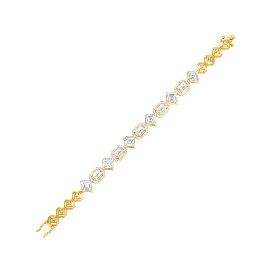 Luxe Loop Diamond Tennis Bracelet 18 KT / Yellow Gold