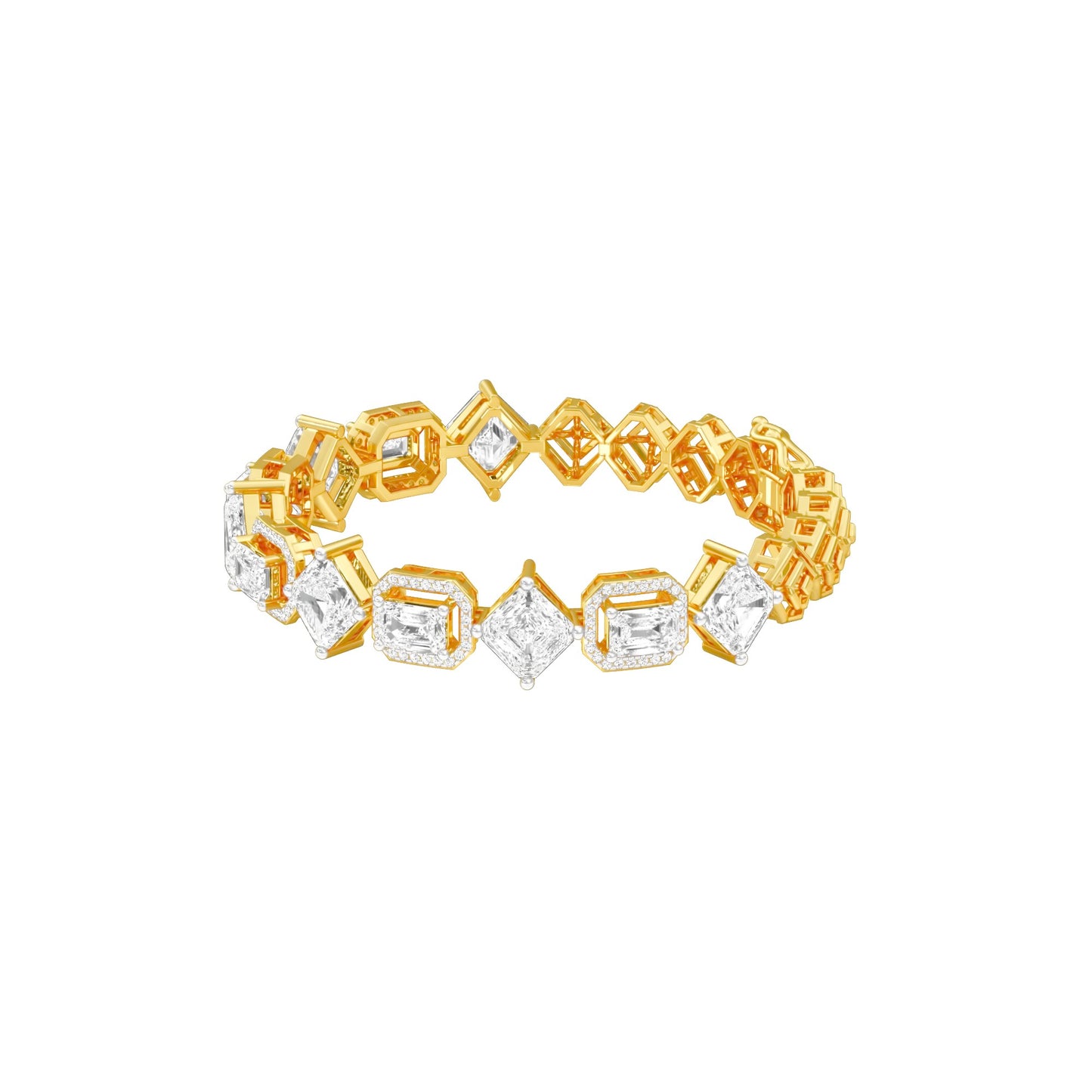 Luxe Loop Diamond Tennis Bracelet 18 KT / Yellow Gold