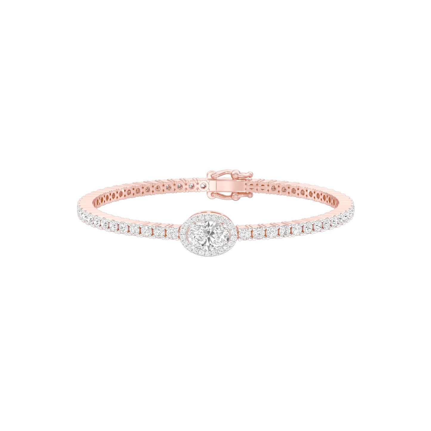 Brilliance Stack Diamond Tennis Bracelet 18 KT / Rose Gold