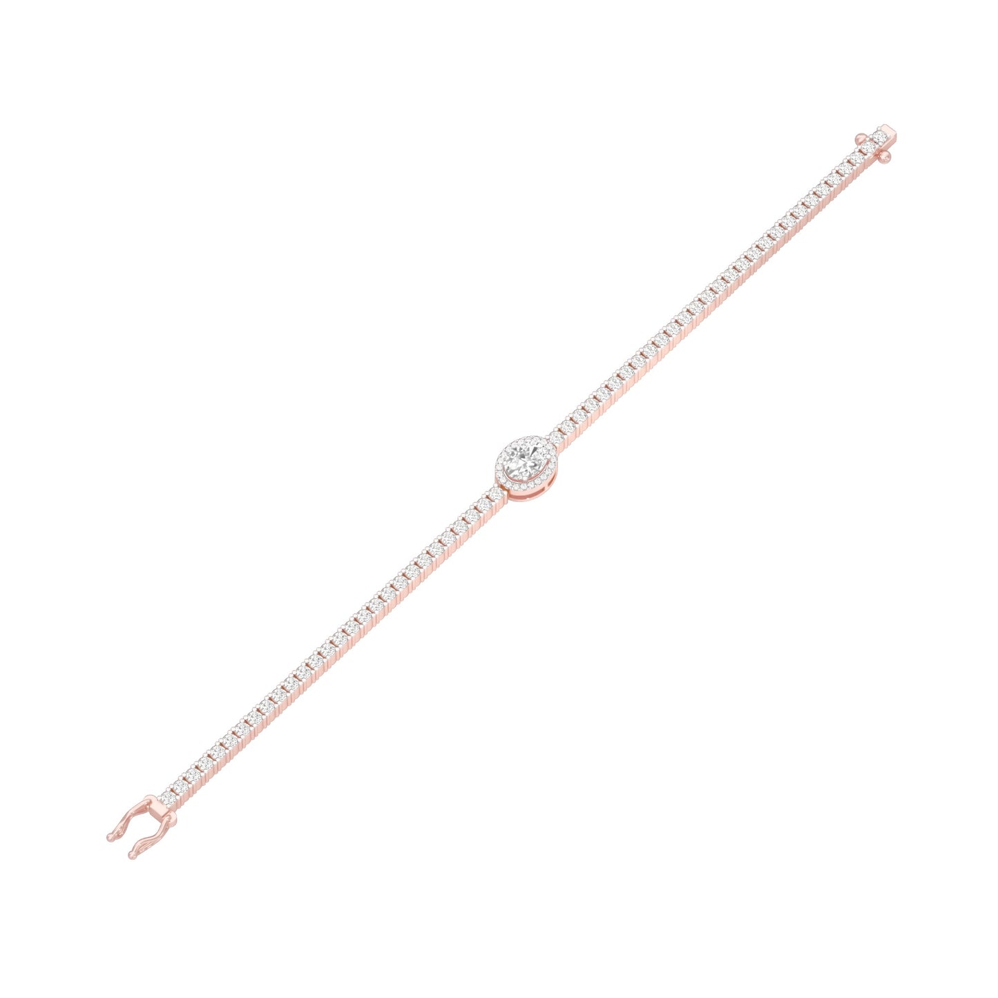 Brilliance Stack Diamond Tennis Bracelet 18 KT / Rose Gold