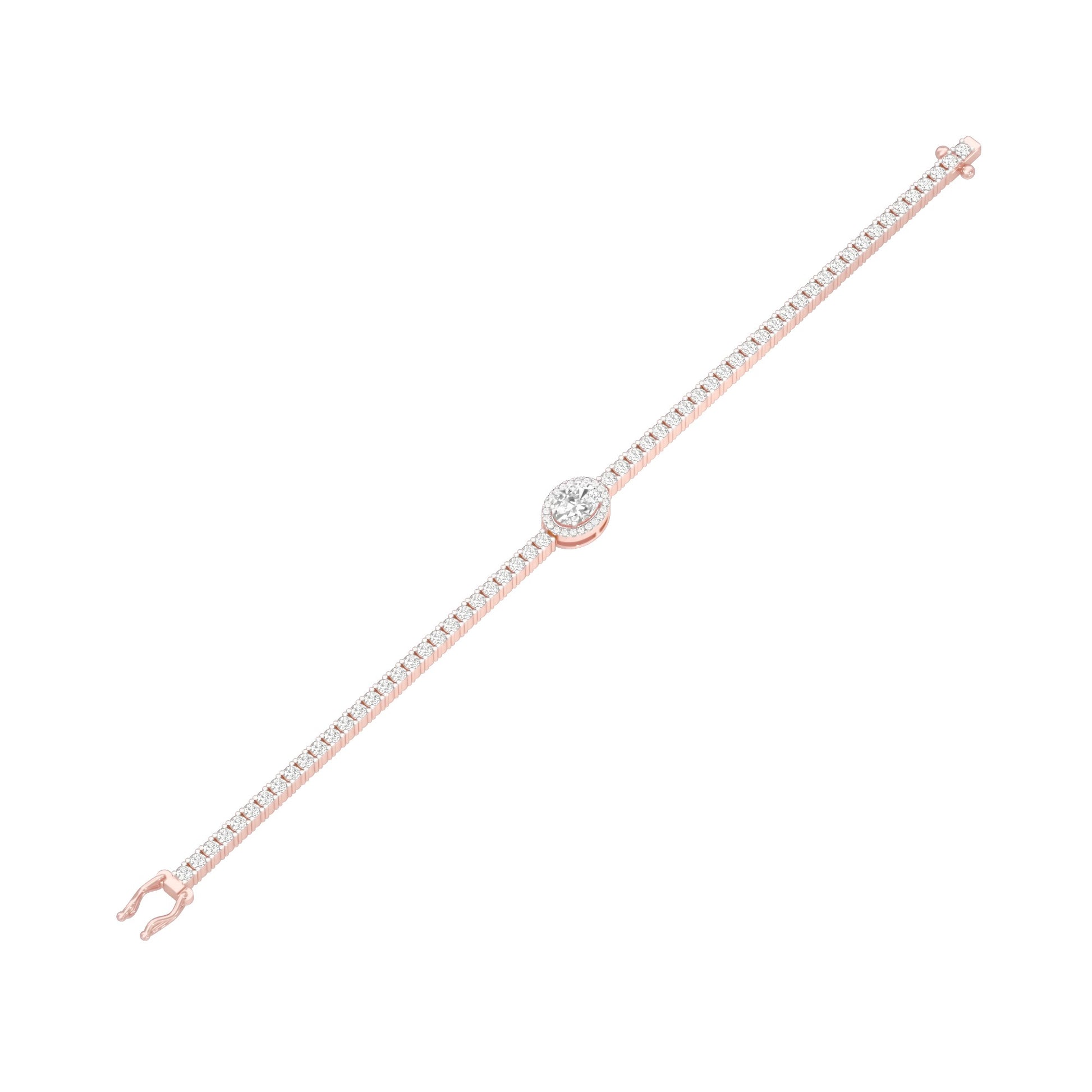 Brilliance Stack Diamond Tennis Bracelet 18 KT / Rose Gold