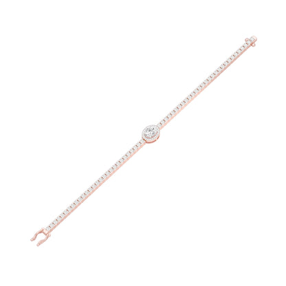 Brilliance Stack Diamond Tennis Bracelet 18 KT / Rose Gold