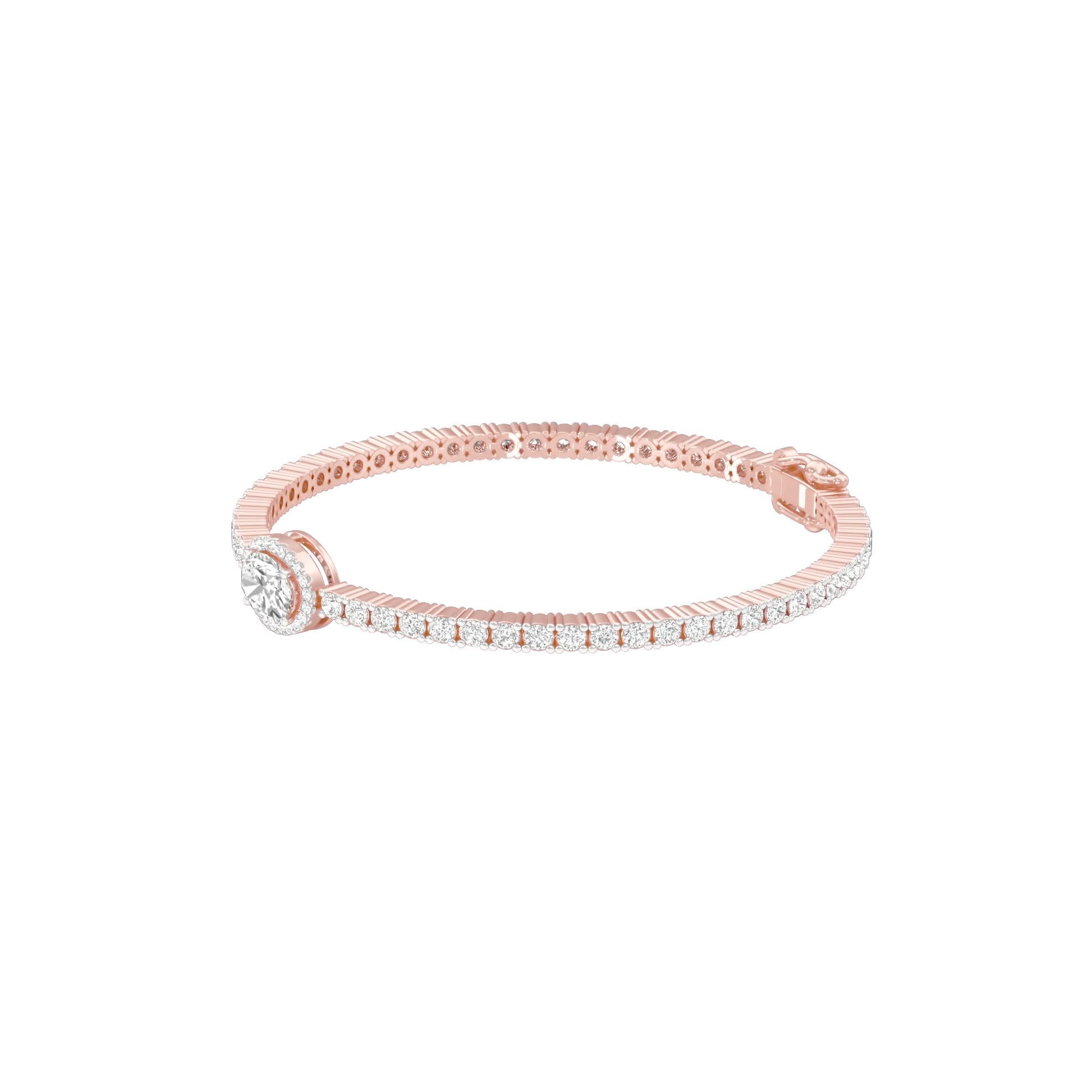 Brilliance Stack Diamond Tennis Bracelet 18 KT / Rose Gold