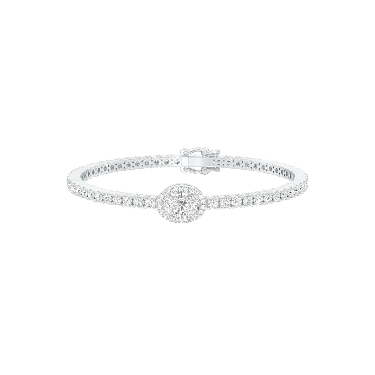 Brilliance Stack Diamond Tennis Bracelet 18 KT / White Gold