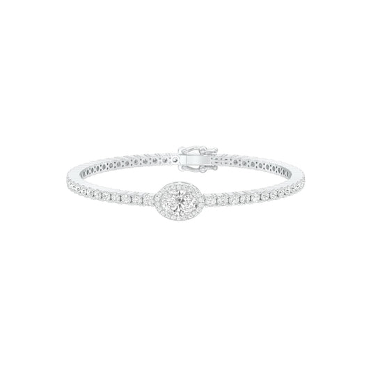 Brilliance Stack Diamond Tennis Bracelet 18 KT / White Gold