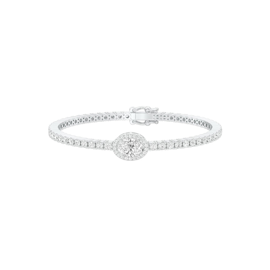 Brilliance Stack Diamond Tennis Bracelet 18 KT / White Gold