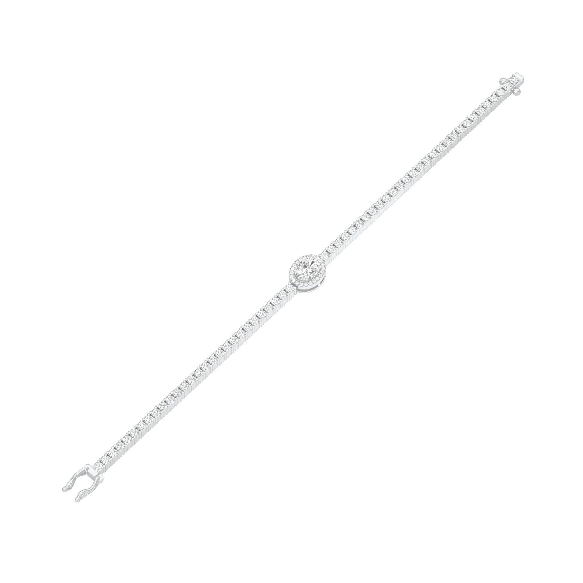 Brilliance Stack Diamond Tennis Bracelet 18 KT / White Gold