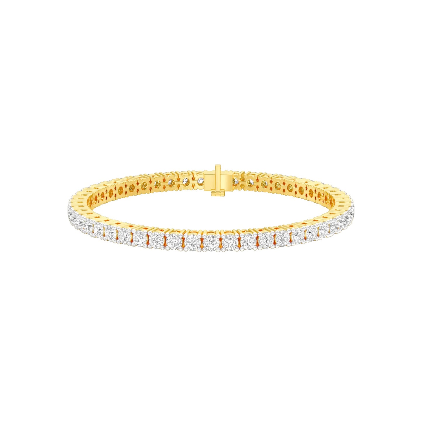 Classic & Composed Diamond Tennis Bracelet 18 KT / Yellow Gold