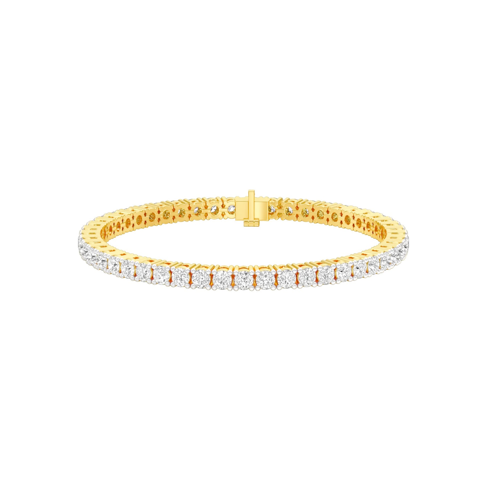 Classic & Composed Diamond Tennis Bracelet 18 KT / Yellow Gold