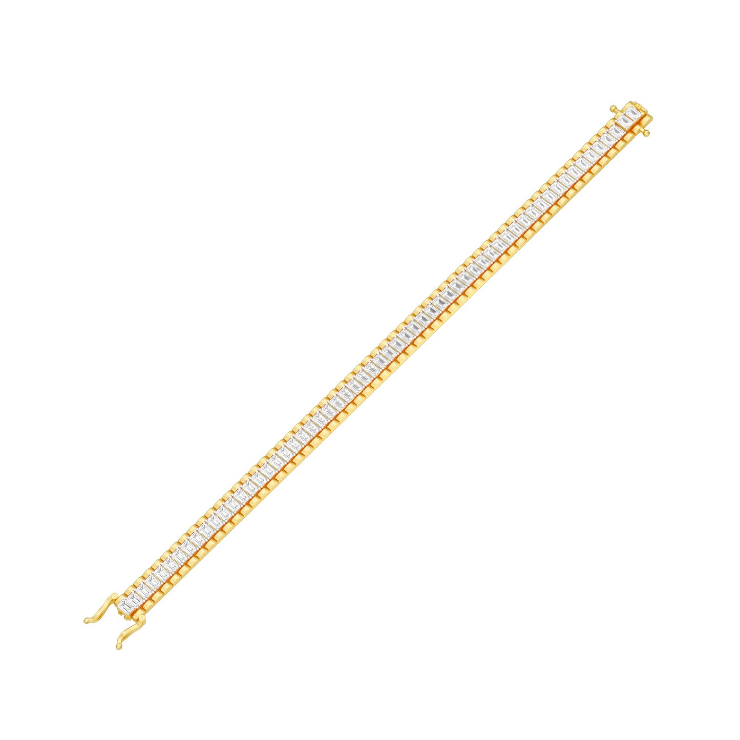 Emerald Curve Diamond Tennis Bracelet 18 KT / Yellow Gold