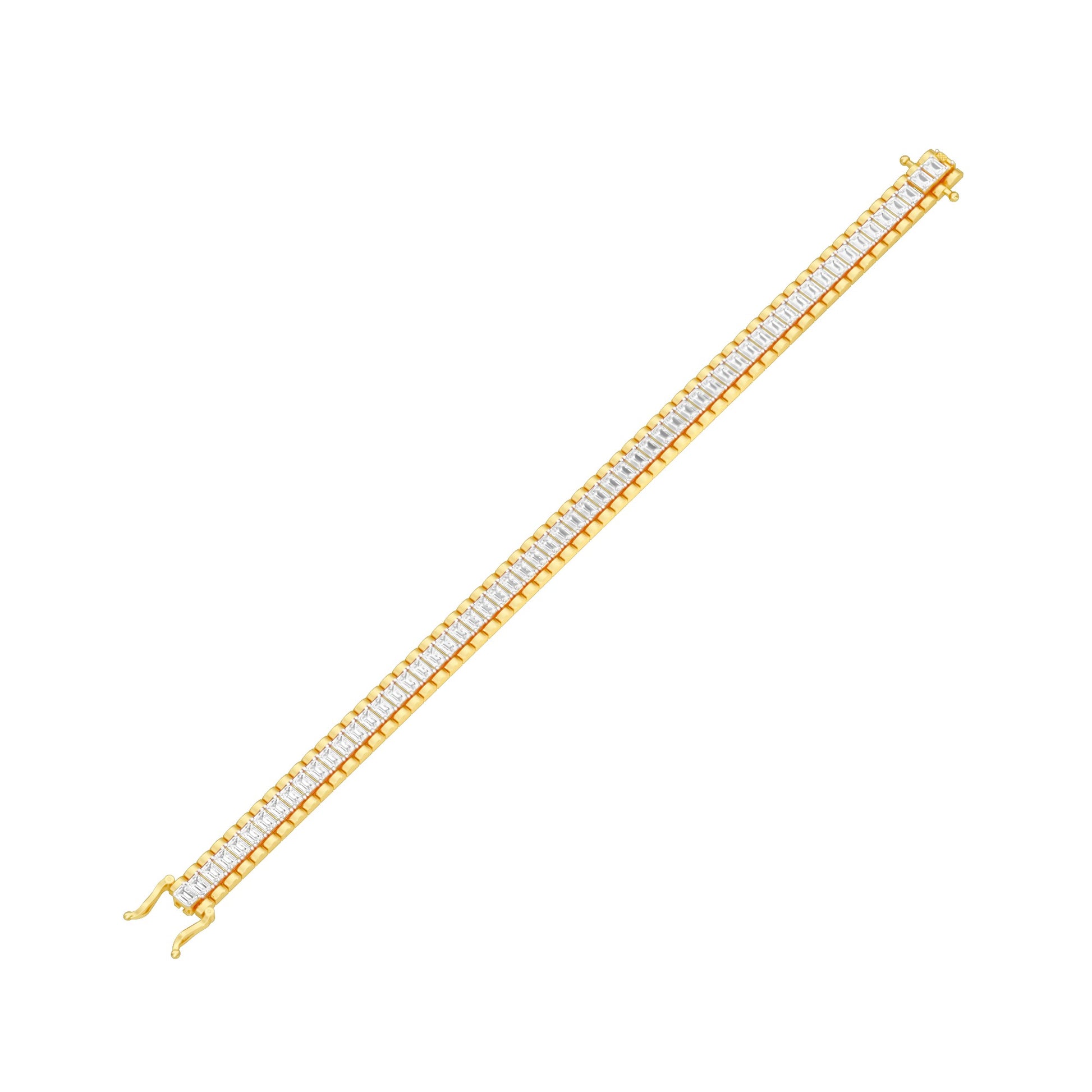 Emerald Curve Diamond Tennis Bracelet 18 KT / Yellow Gold