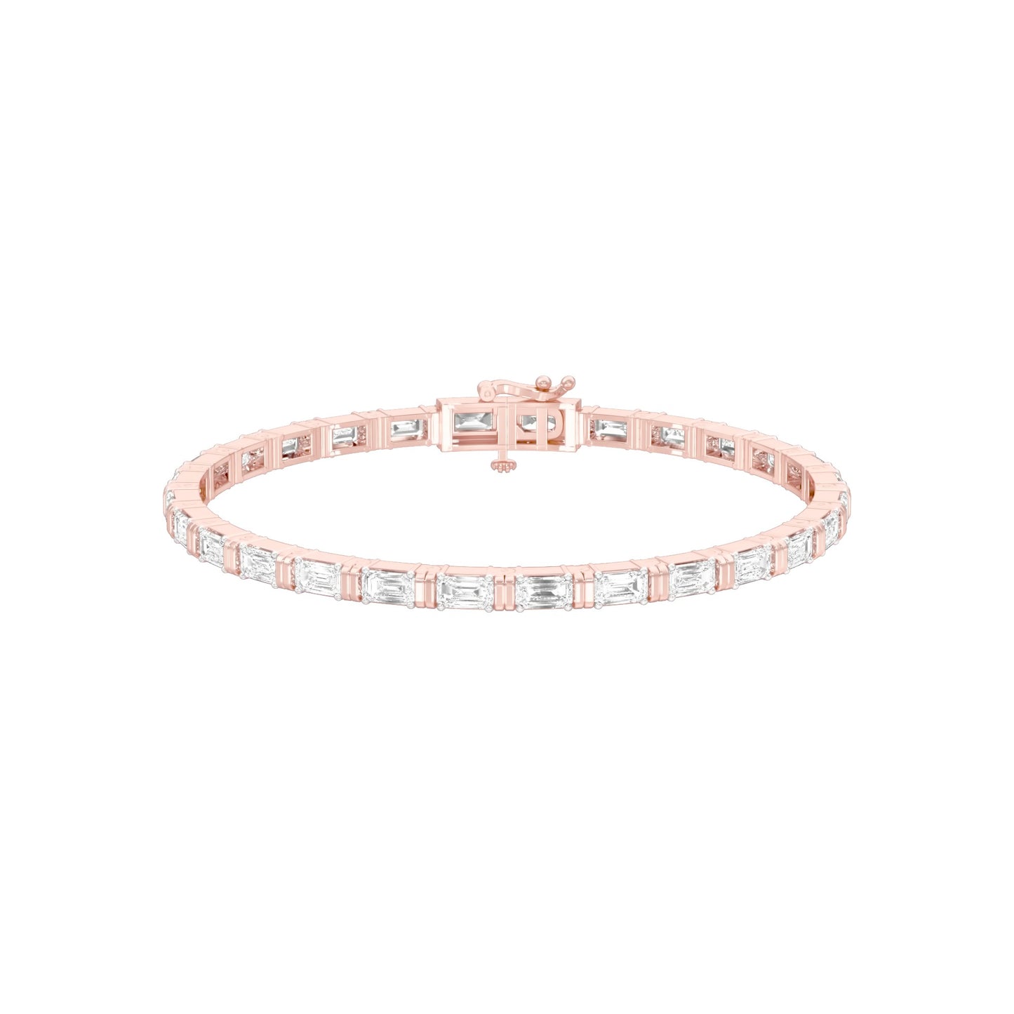 Queen's Code Diamond Tennis Bracelet 18 KT / Rose Gold