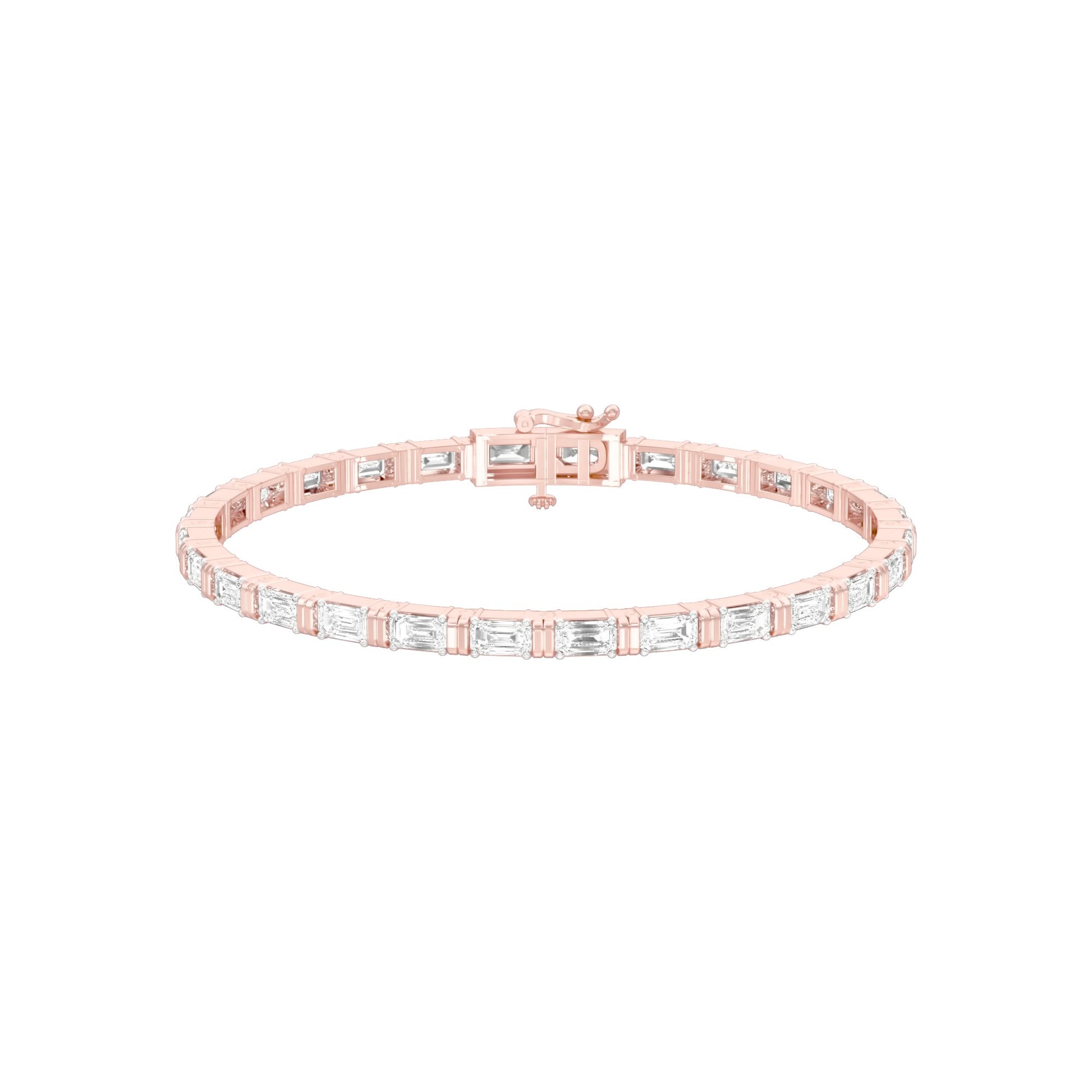 Queen's Code Diamond Tennis Bracelet 18 KT / Rose Gold