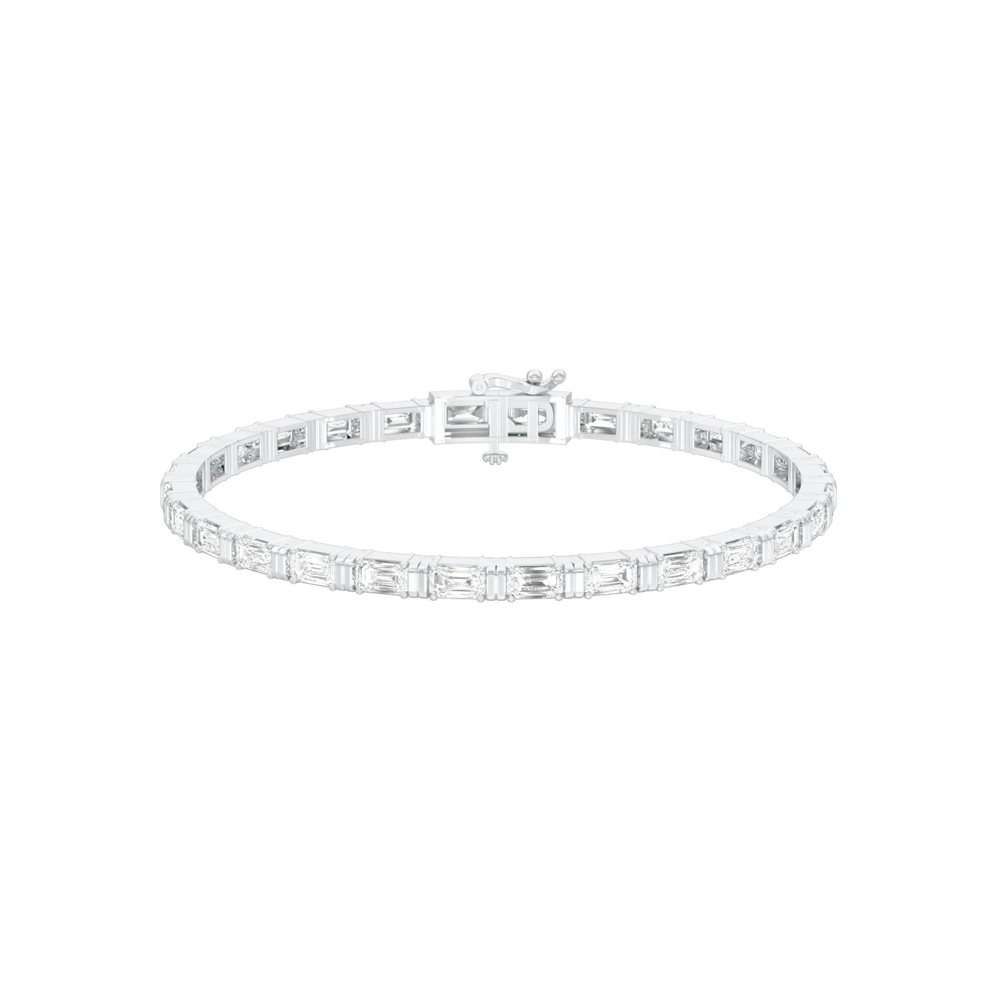 Queen's Code Diamond Tennis Bracelet 18 KT / White Gold