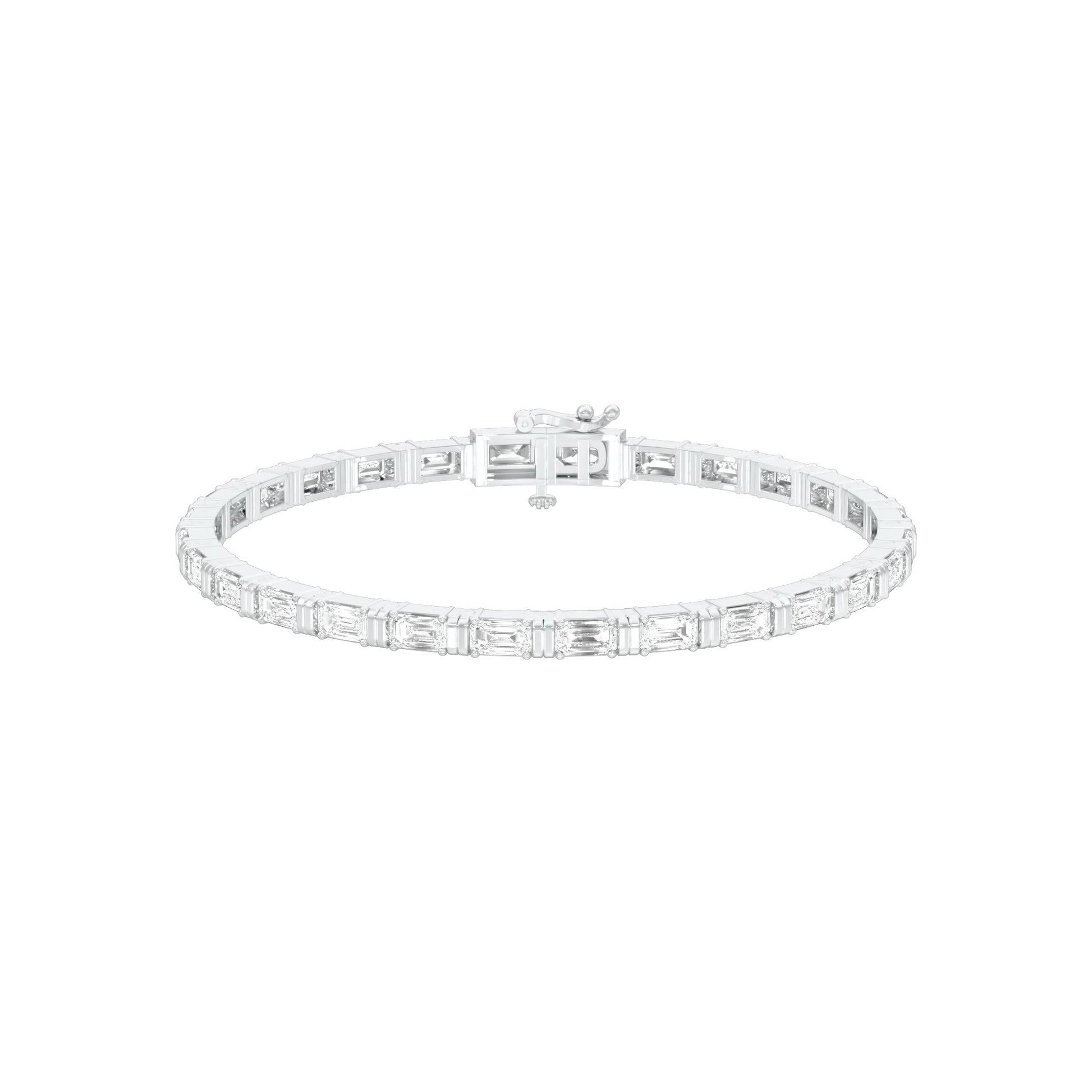 Queen's Code Diamond Tennis Bracelet 18 KT / White Gold