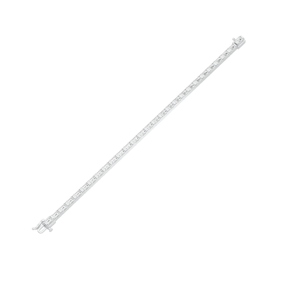 Queen's Code Diamond Tennis Bracelet 18 KT / White Gold