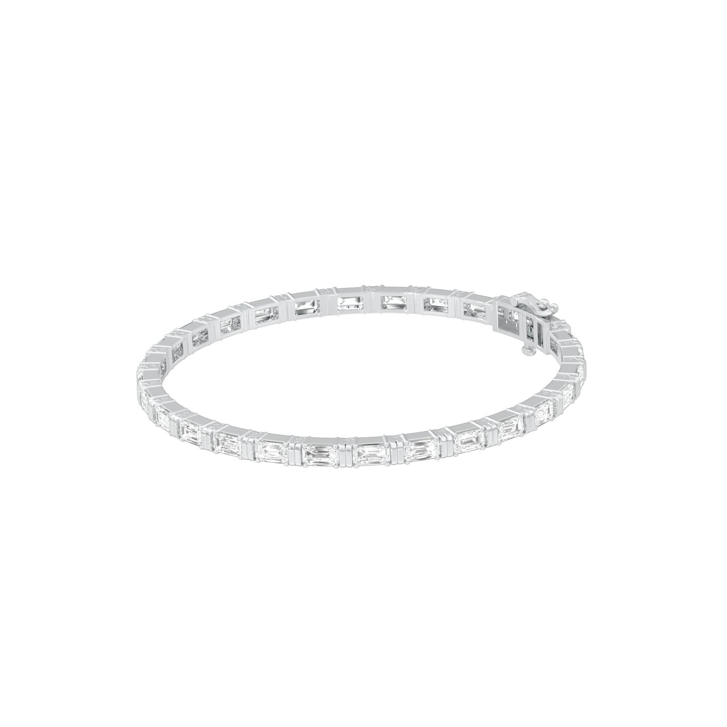 Queen's Code Diamond Tennis Bracelet 18 KT / White Gold