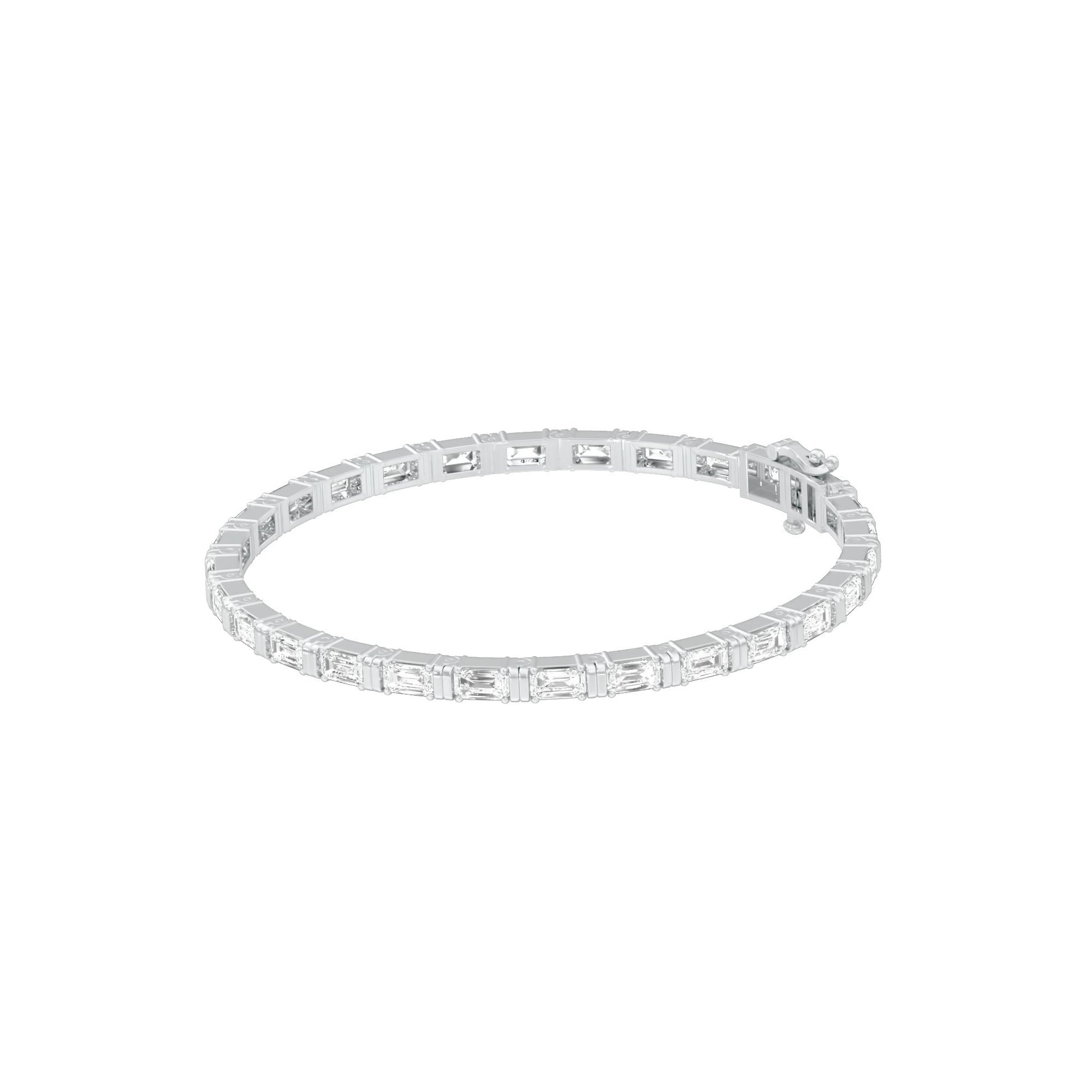 Queen's Code Diamond Tennis Bracelet 18 KT / White Gold