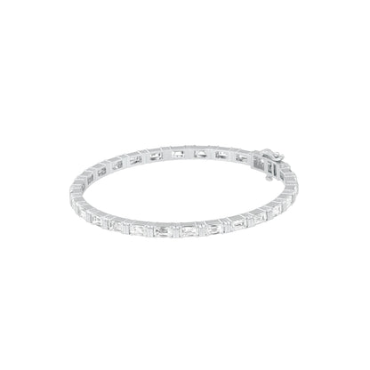 Queen's Code Diamond Tennis Bracelet 18 KT / White Gold