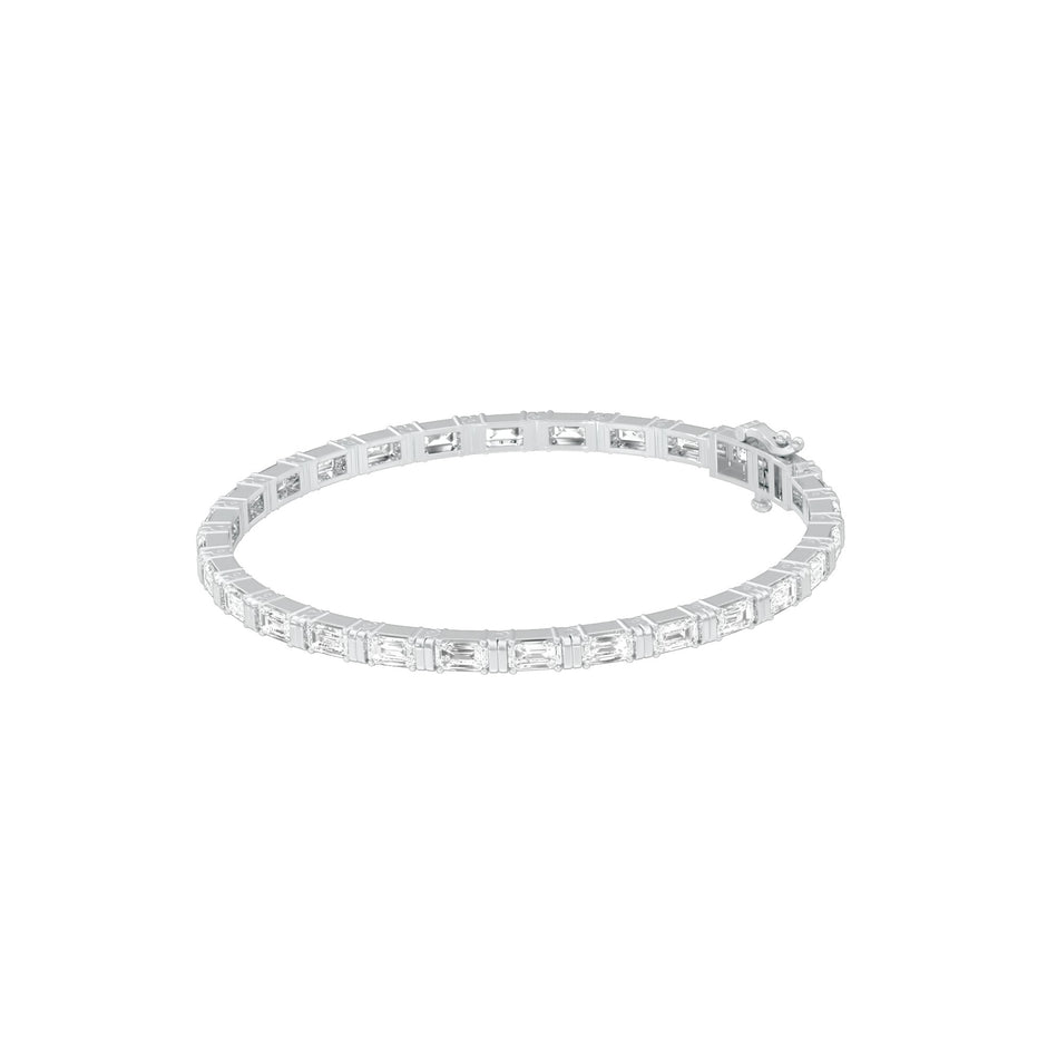 Queen's Code Diamond Tennis Bracelet 18 KT / White Gold
