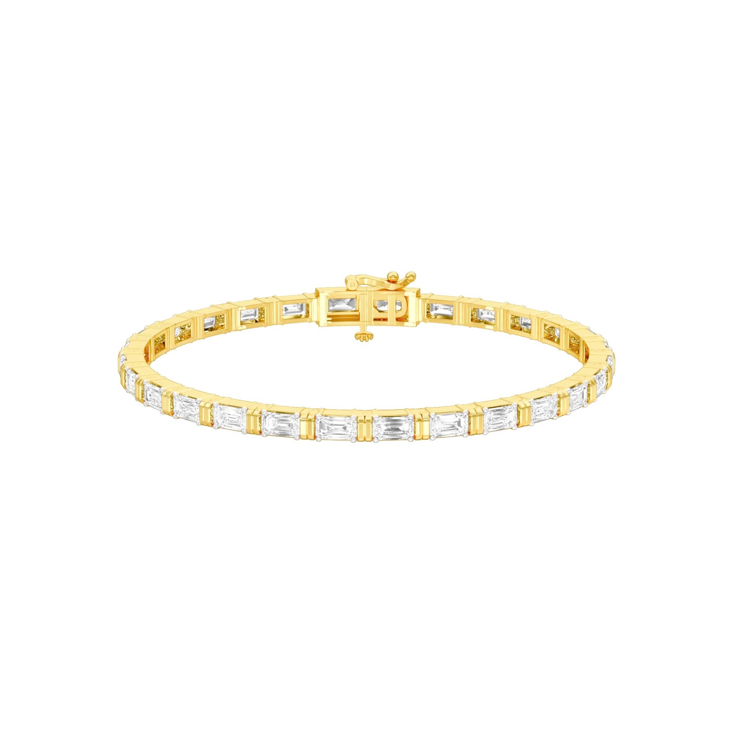 Queen's Code Diamond Tennis Bracelet 18 KT / Yellow Gold