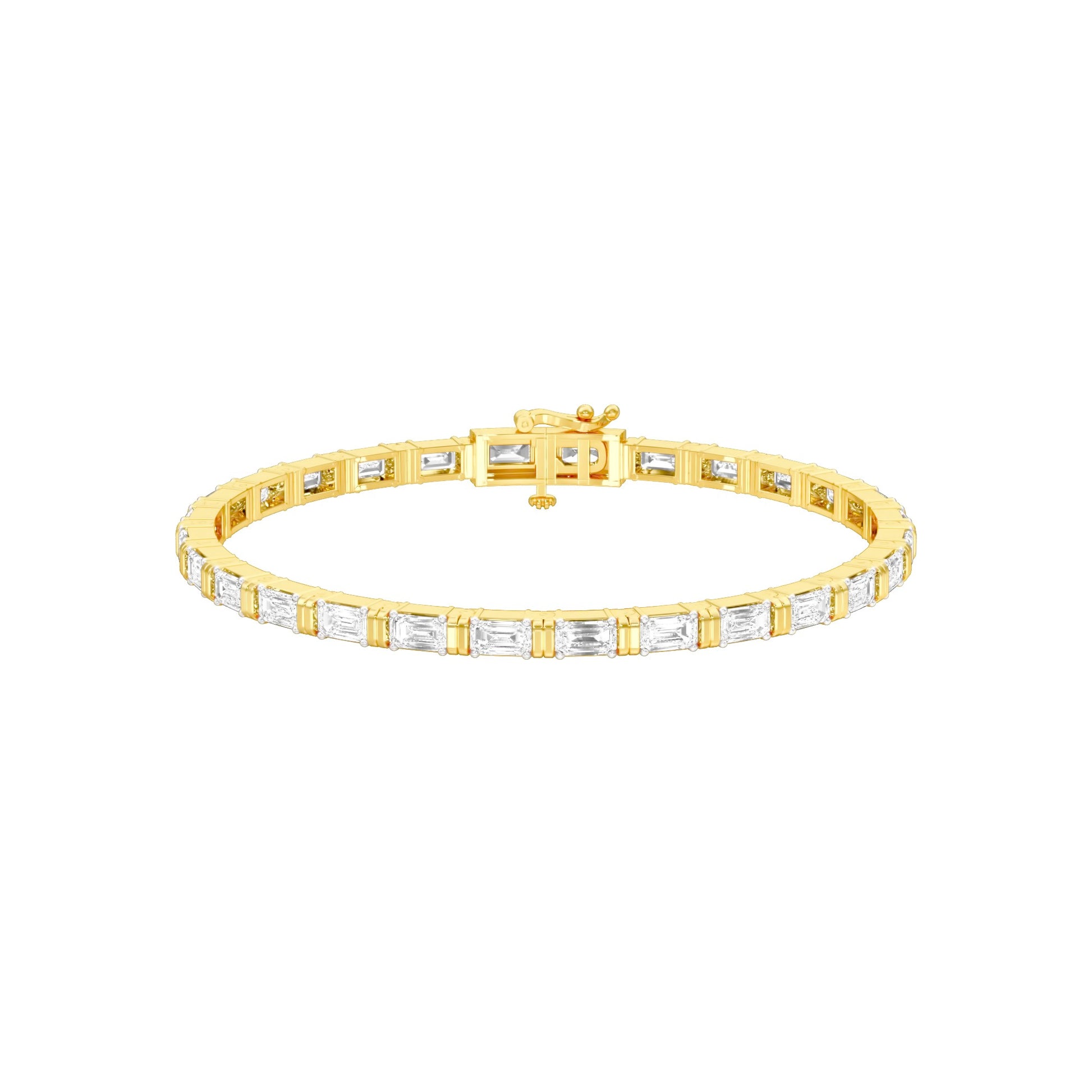 Queen's Code Diamond Tennis Bracelet 18 KT / Yellow Gold