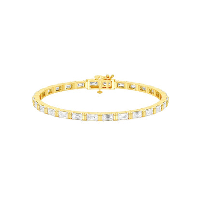 Queen's Code Diamond Tennis Bracelet 18 KT / Yellow Gold