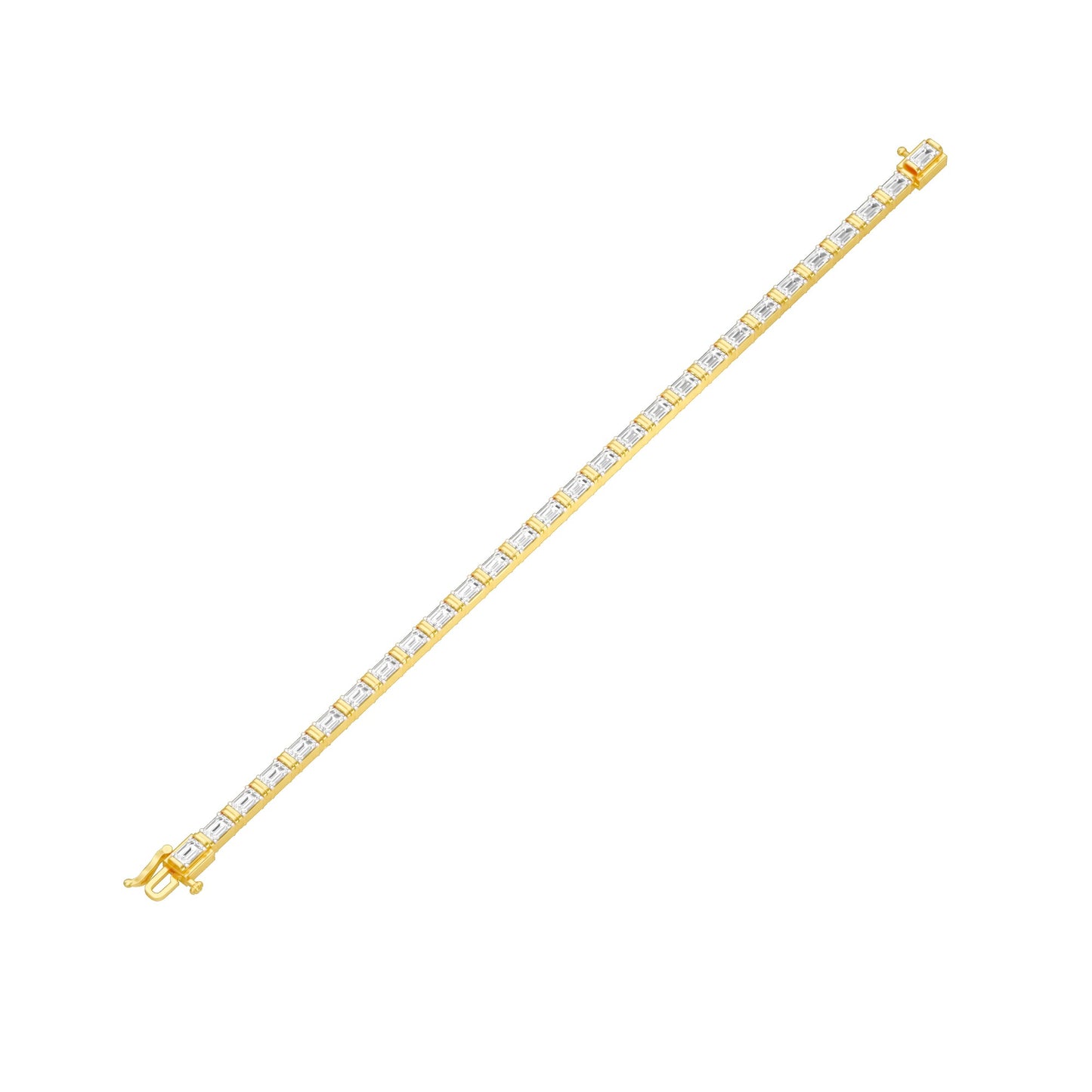 Queen's Code Diamond Tennis Bracelet 18 KT / Yellow Gold