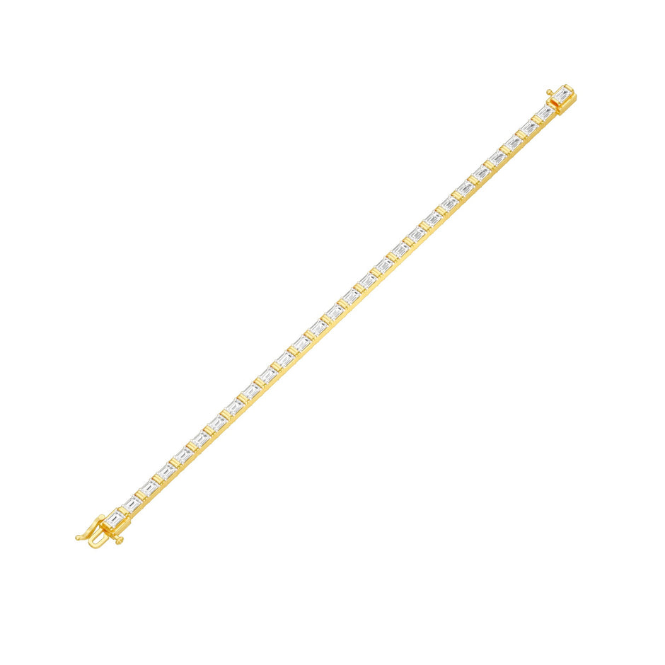 Queen's Code Diamond Tennis Bracelet 18 KT / Yellow Gold