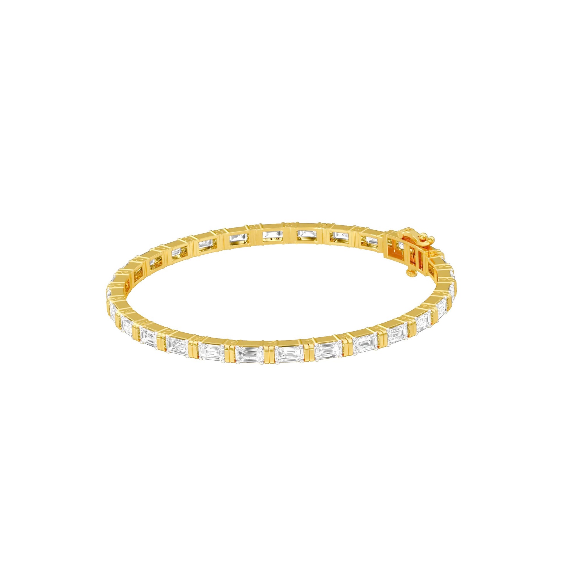 Queen's Code Diamond Tennis Bracelet 18 KT / Yellow Gold