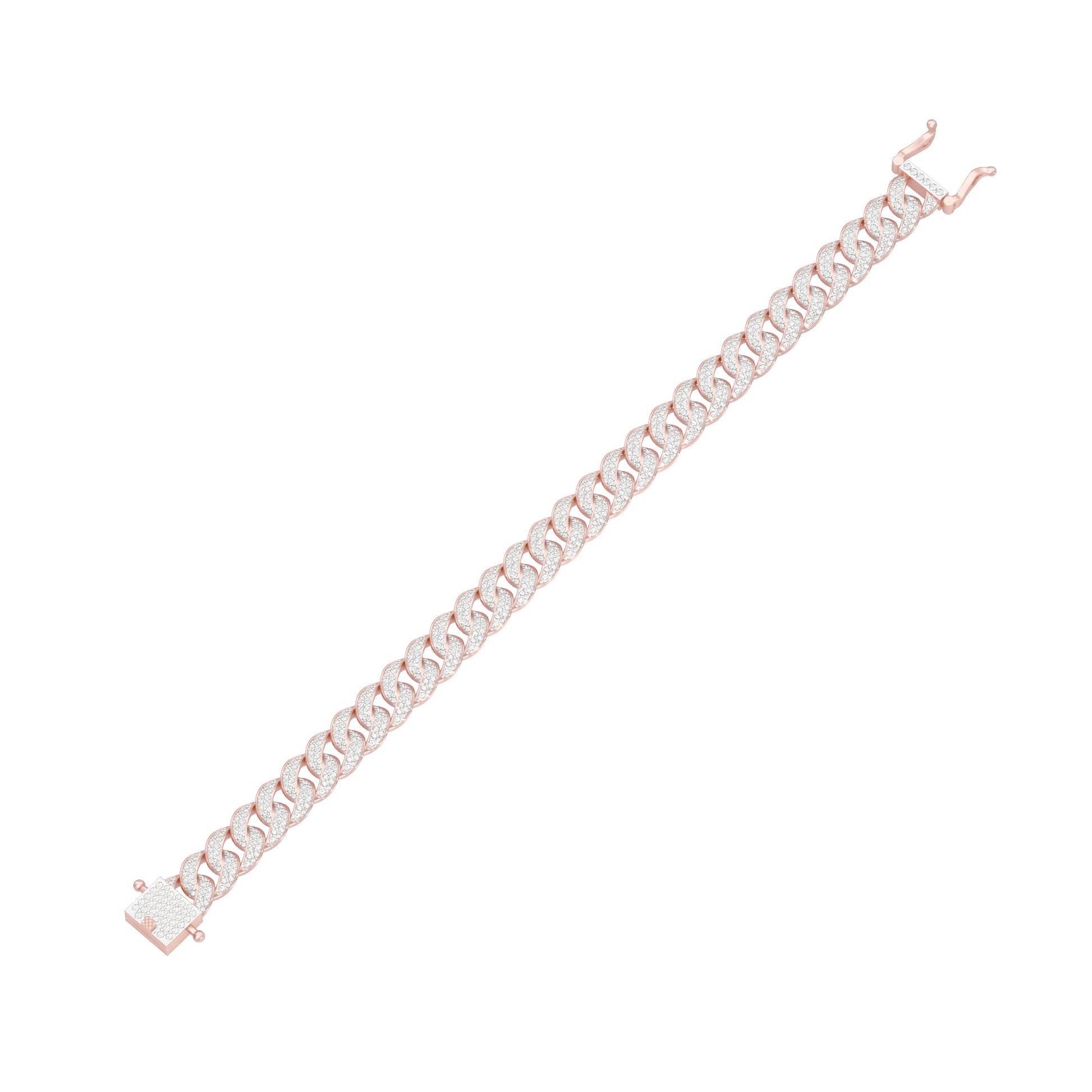 Star Embellished Diamond Tennis Bracelet 18 KT / Rose Gold