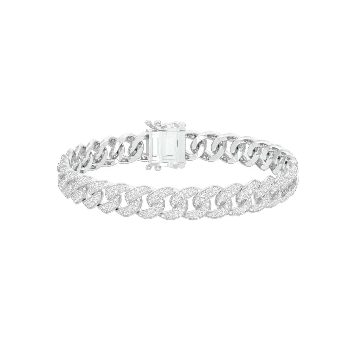 Star Embellished Diamond Tennis Bracelet 18 KT / White Gold