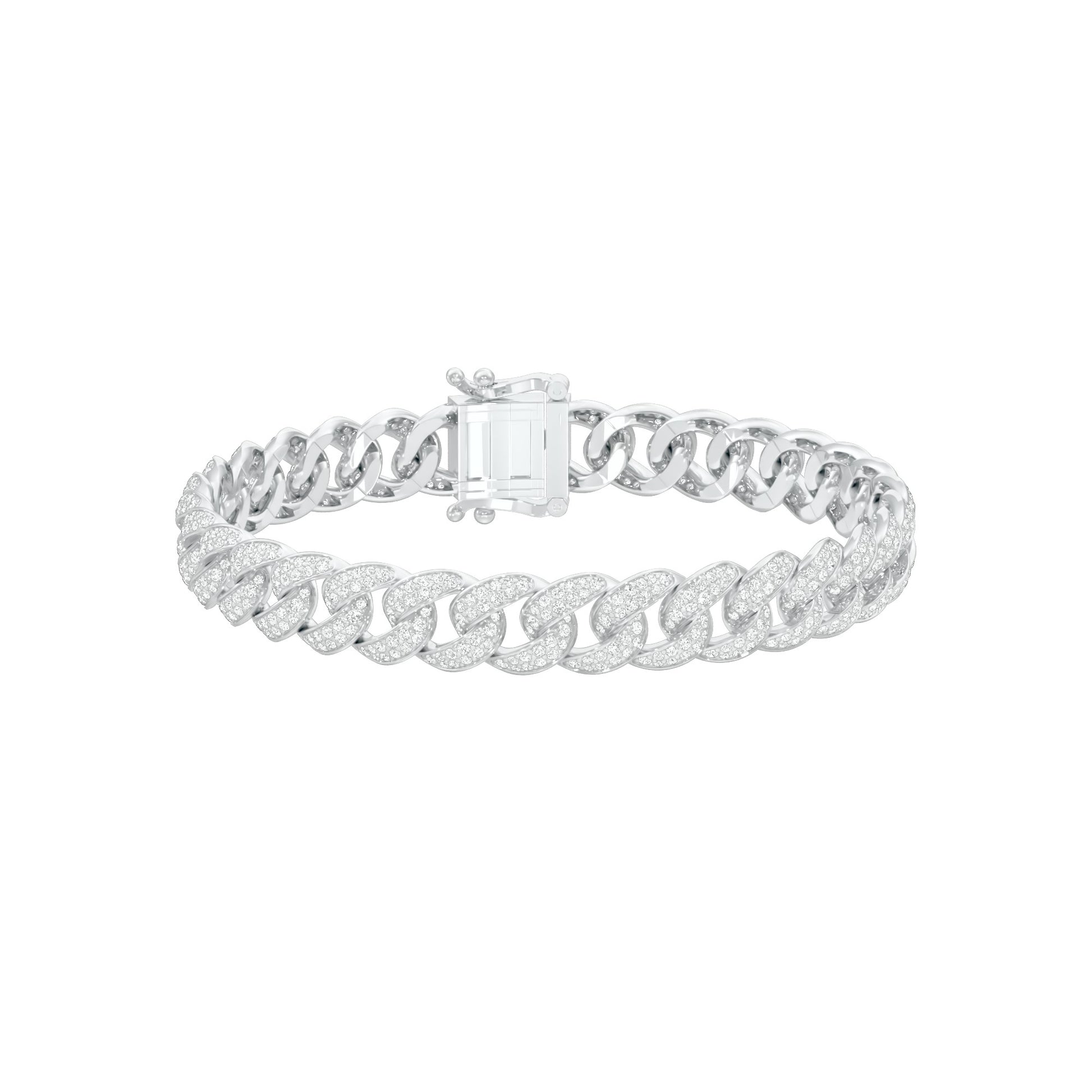 Star Embellished Diamond Tennis Bracelet 18 KT / White Gold