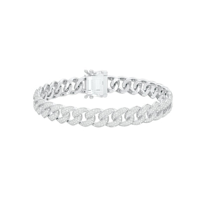 Star Embellished Diamond Tennis Bracelet 18 KT / White Gold