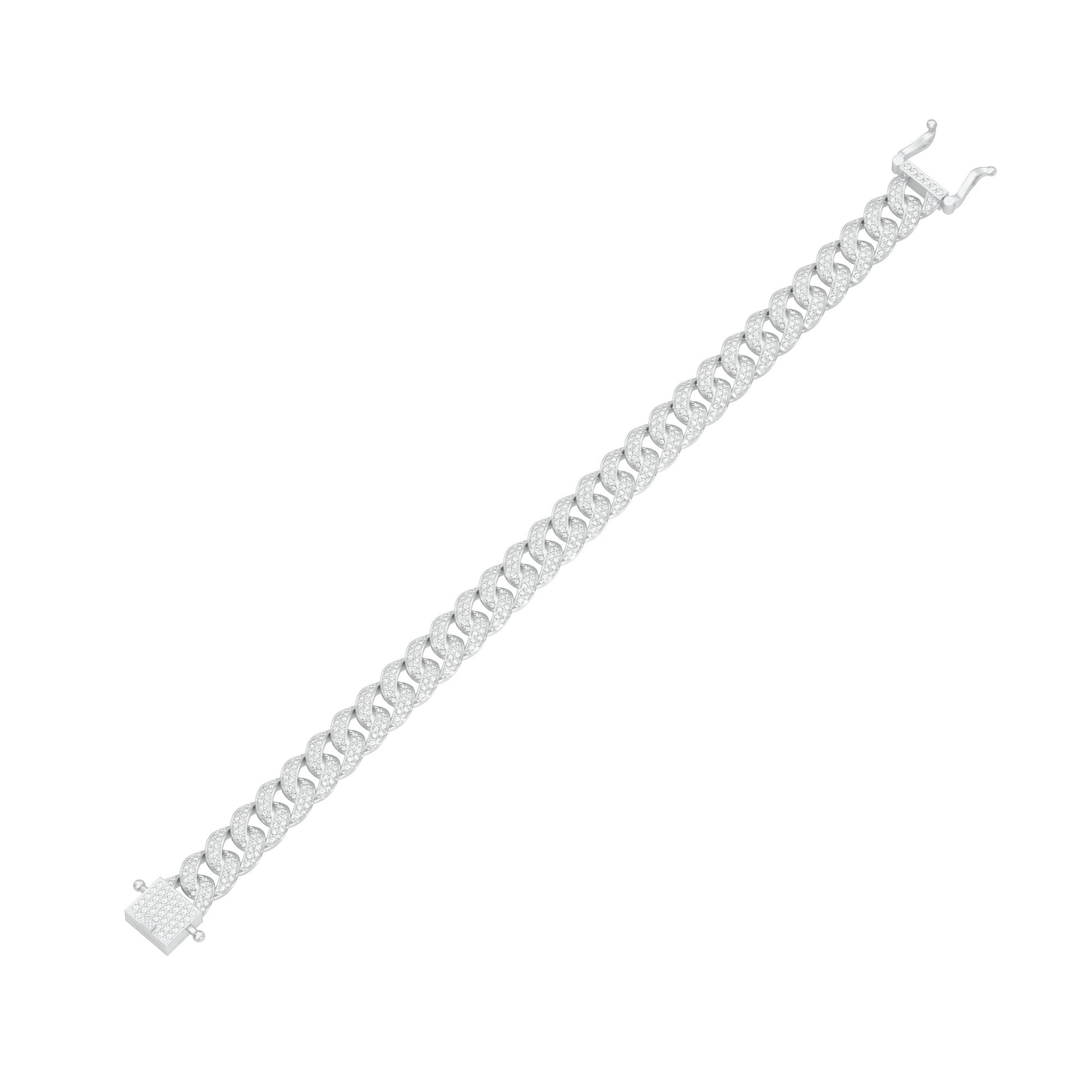 Star Embellished Diamond Tennis Bracelet 18 KT / White Gold