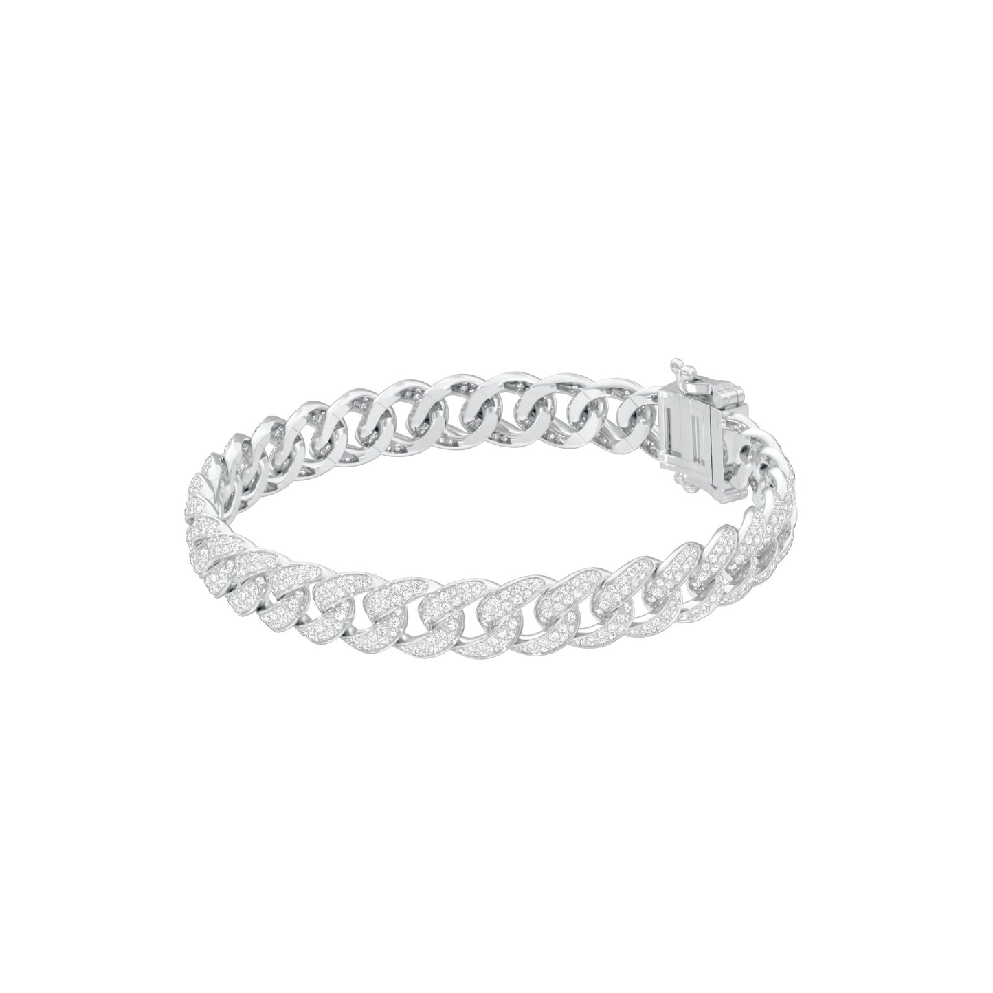 Star Embellished Diamond Tennis Bracelet 18 KT / White Gold