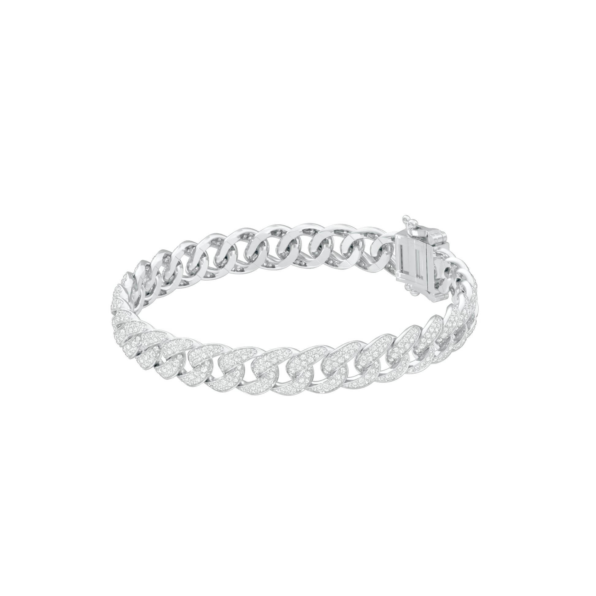 Star Embellished Diamond Tennis Bracelet 18 KT / White Gold
