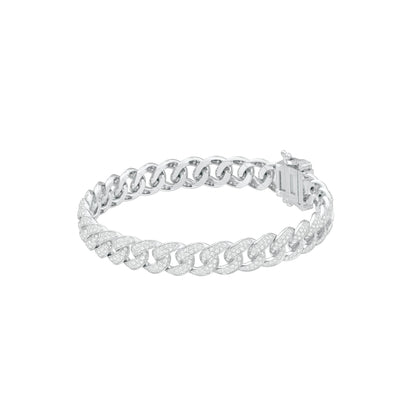 Star Embellished Diamond Tennis Bracelet 18 KT / White Gold