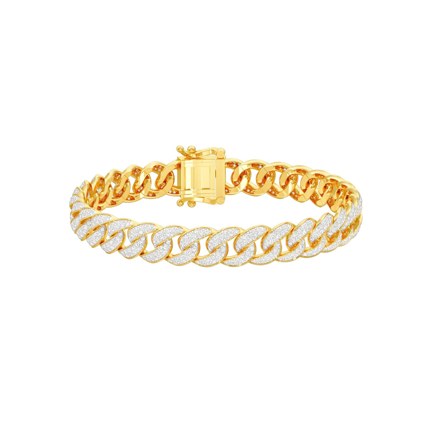 Star Embellished Diamond Tennis Bracelet 18 KT / Yellow Gold