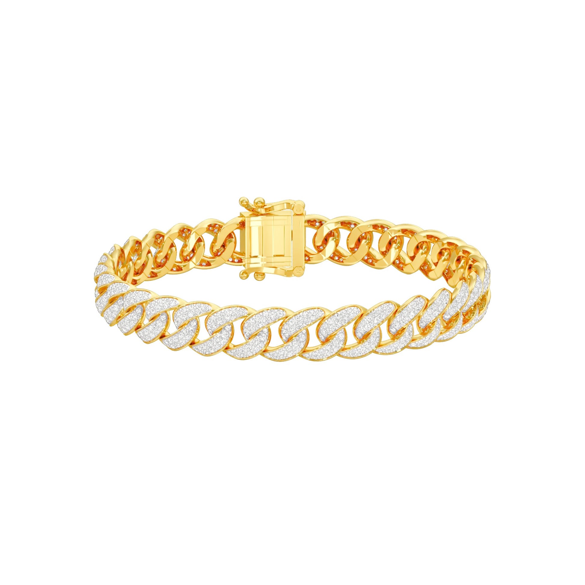 Star Embellished Diamond Tennis Bracelet 18 KT / Yellow Gold