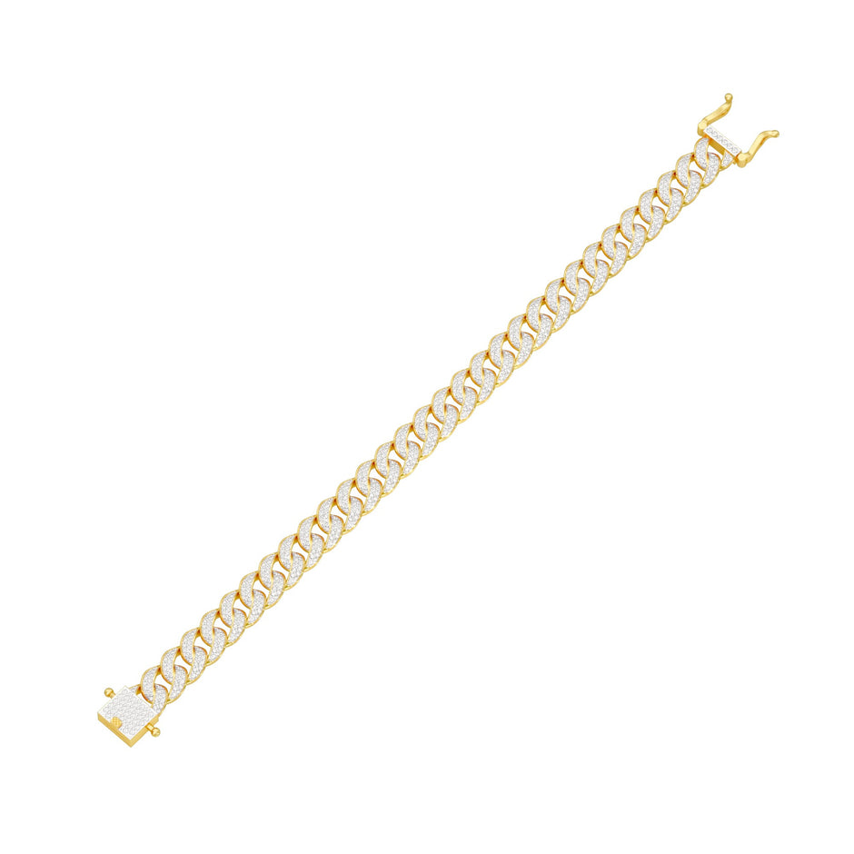 Star Embellished Diamond Tennis Bracelet 18 KT / Yellow Gold