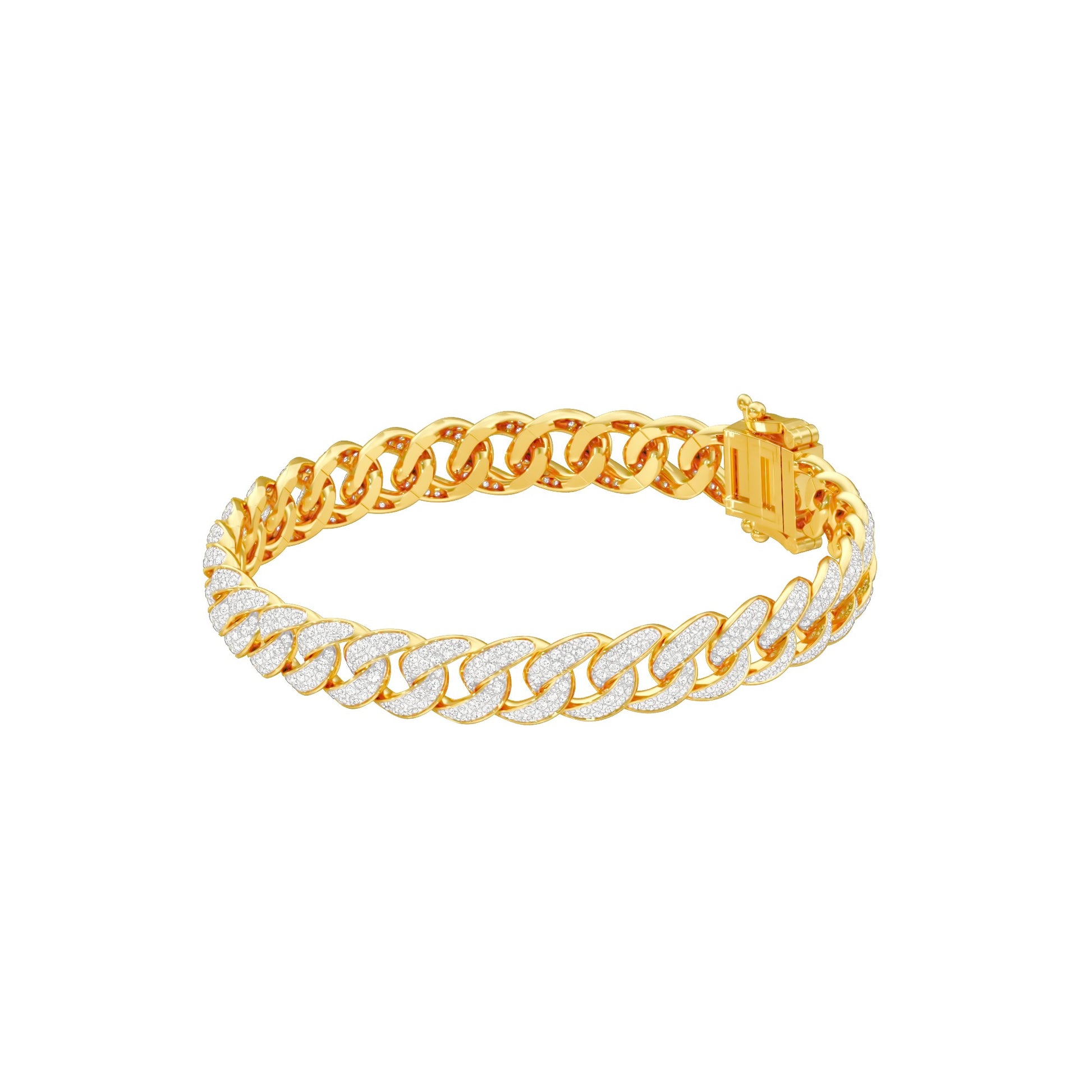 Star Embellished Diamond Tennis Bracelet 18 KT / Yellow Gold