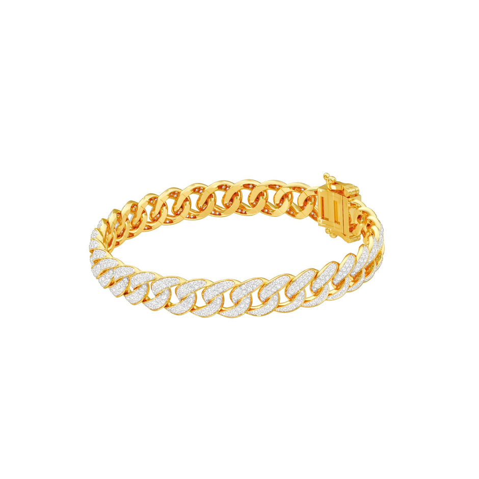 Star Embellished Diamond Tennis Bracelet 18 KT / Yellow Gold