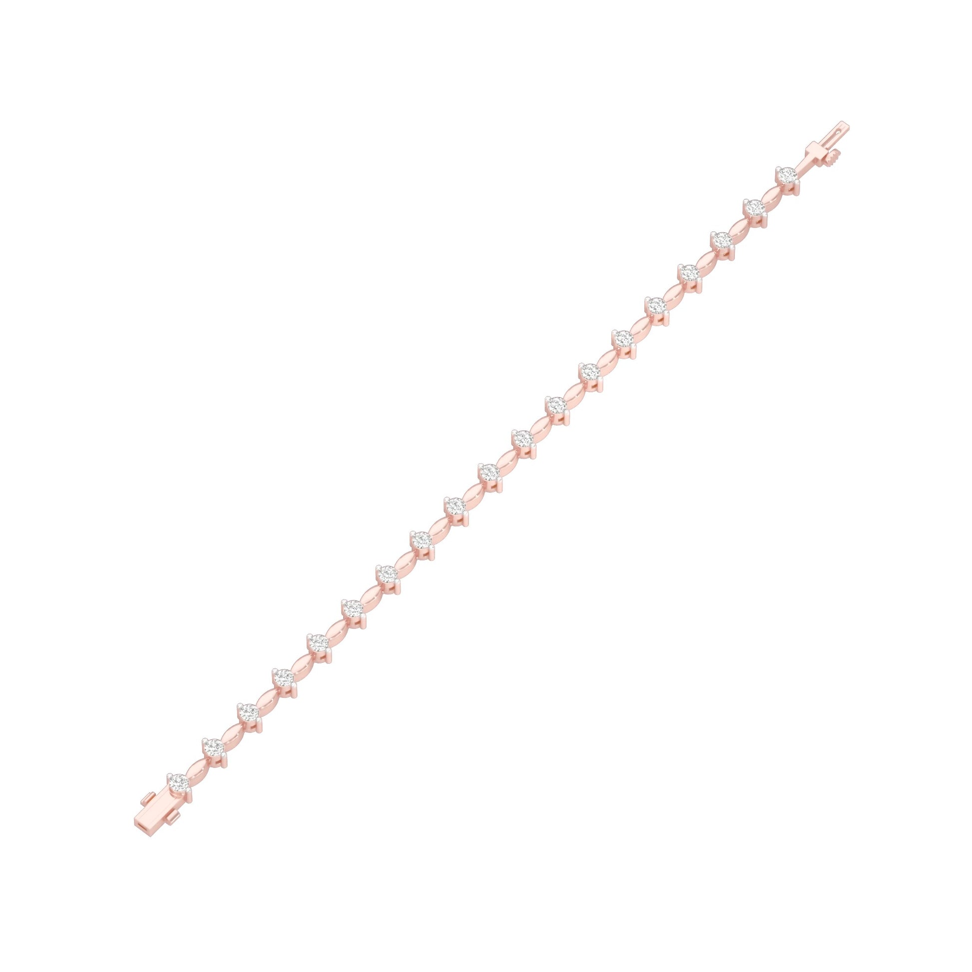 Vow & Veil Diamond Tennis Bracelet 18 KT / Rose Gold