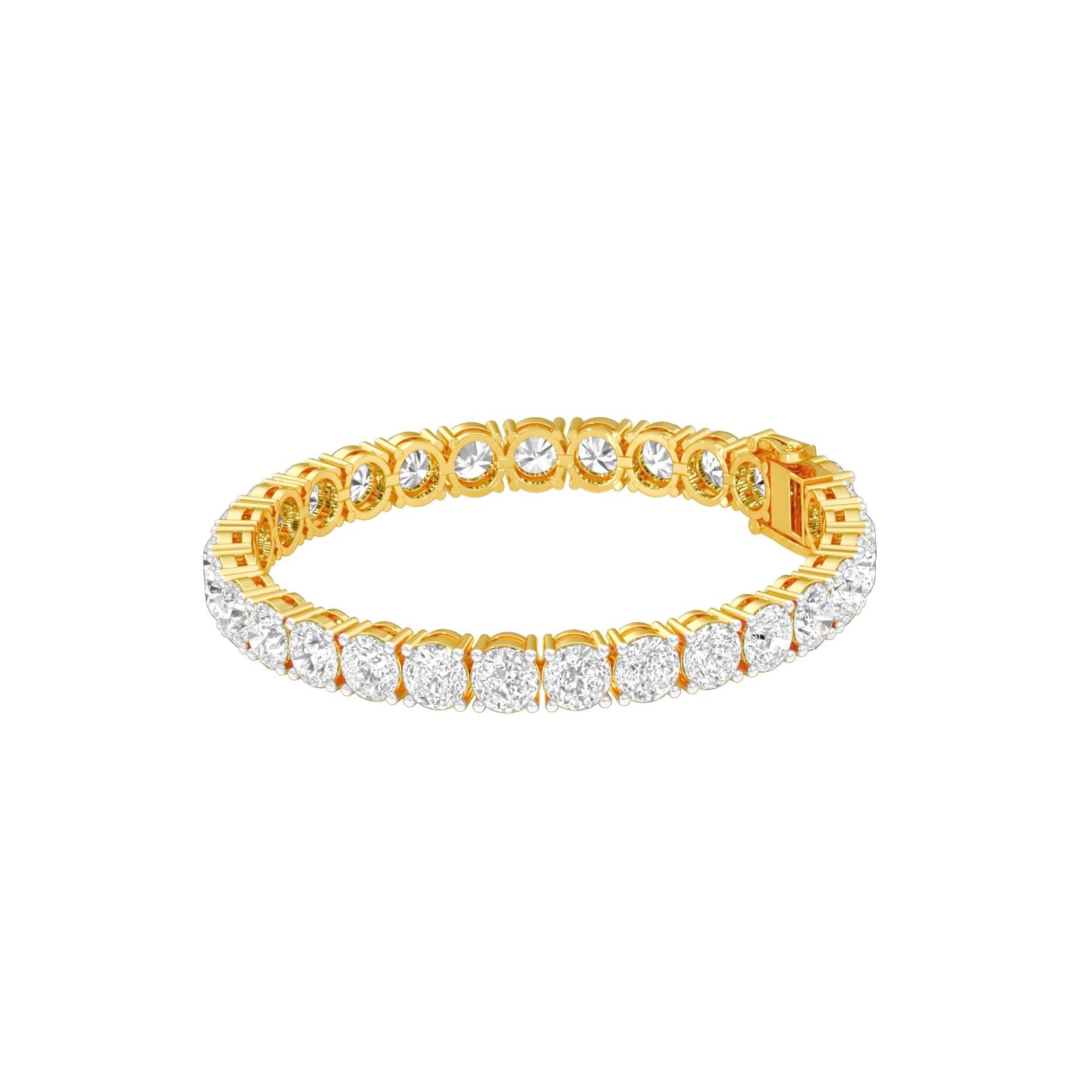 Infinity Glow Diamond Tennis Bracelet 18 KT / Yellow Gold